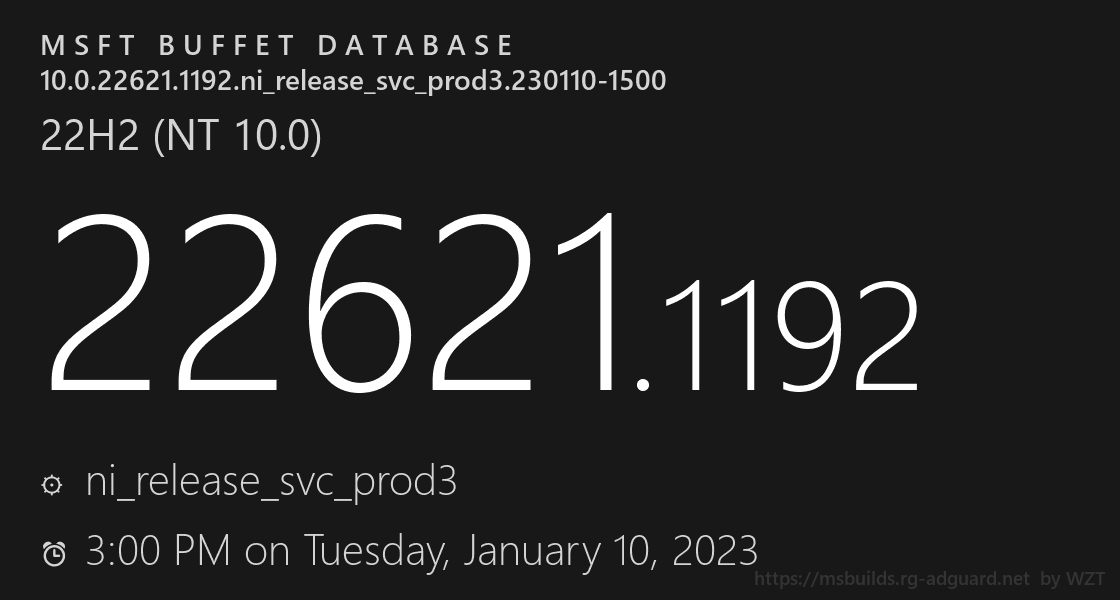 Win11 22H2 Build 22621.1192 Release 预览版已发布 附更新内容