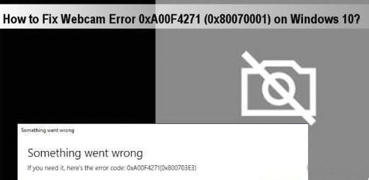 Win10电脑相机出现错误0xa00f4271怎么解决？