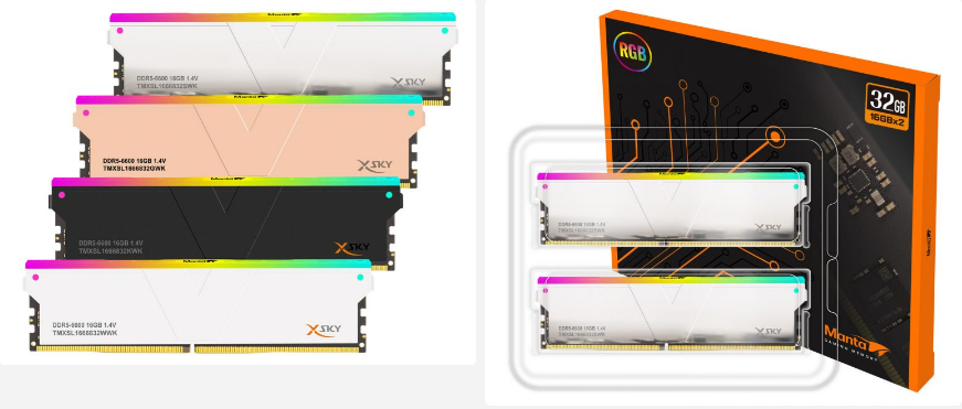 V-color 推出 Manta XSky DDR5-6600 CL32 内存 32GB 现价 399 美元