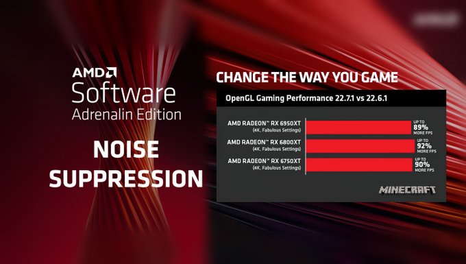 AMD的新驱动程序采用降噪技术 在Minecraft中的OpenGL性能提升高达92%