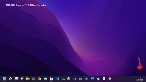 Win11双显示器如何设置任务栏都显示时间？