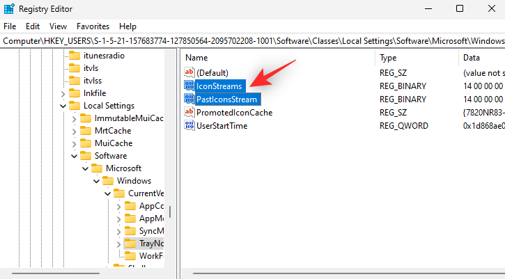 Win11如何删除任务栏系统托盘的图标缓存？