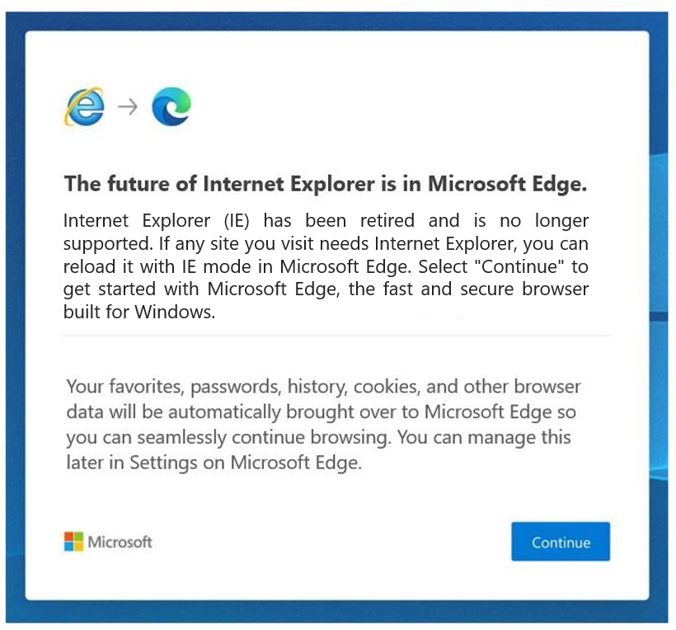 微软 IE 退役，Internet Explorer 的未来是 Edge 浏览器