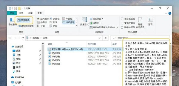 Win10怎么打开文件预览？Win10打开文件预览方法