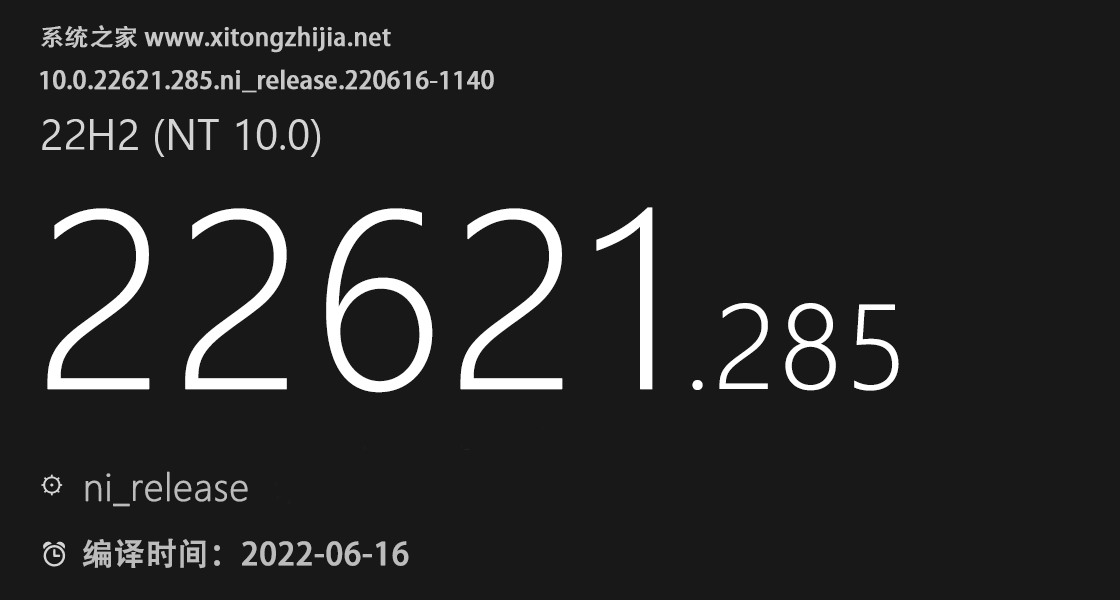Windows 11 version 22H2 Insider Preview 22621.285 (ni_release)发布！