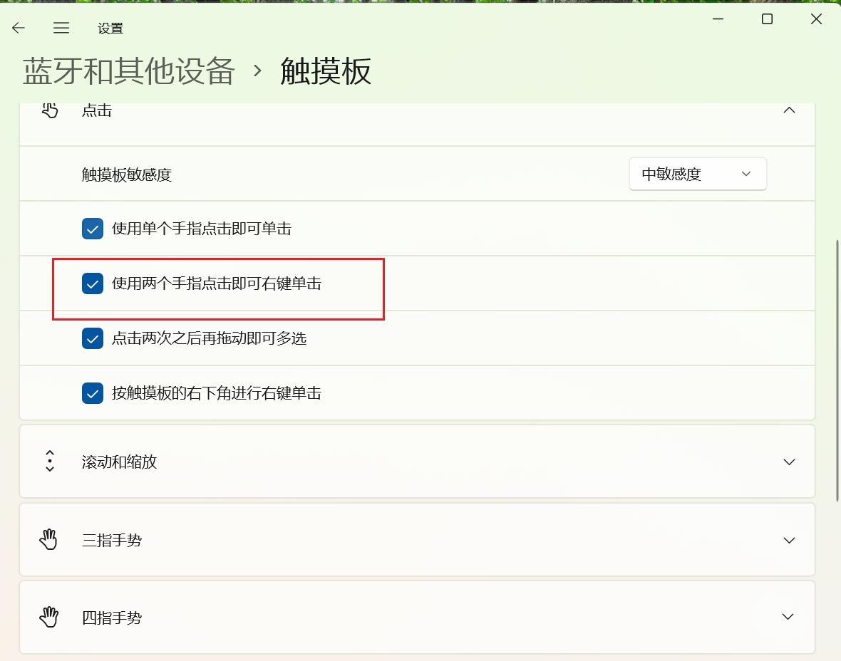 Win11如何设置触摸板右键? Win11触摸板两手指点击打开右键菜单的方法