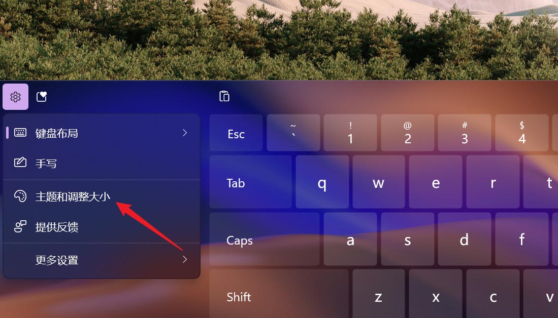 Win11系统怎么更换触摸键盘的主题皮肤？