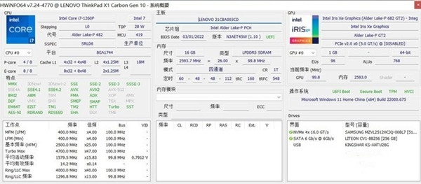 联想ThinkPad X1 Carbon 2022评测 商务办公笔记本电脑推荐