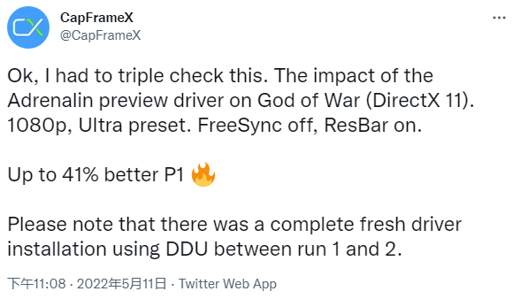AMD发布最新22.5.2版鸡血显卡：改进RSR、DirectX 11游戏性能大涨