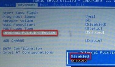 BIOS怎么关闭触板？BIOS关闭触控板功能方法