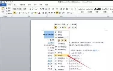 Word在左侧显示目录的方法