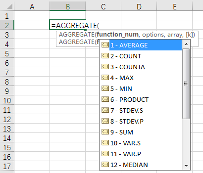 Excle中1个顶9个的函数，AGGREGATE函数的使用