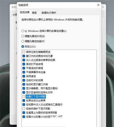 Win11窗口阴影关闭解决方法