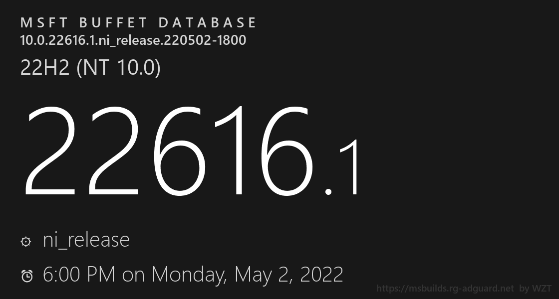 微软最新Win11 Build 22616.1(ni_release) Dev/Beta版本发布！