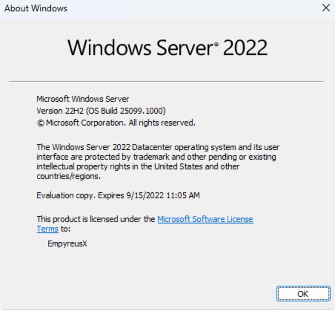 Windows Server build 25099.1000(rs_release)预览版发布(附更新修复汇总)