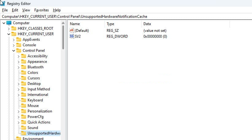 Win11去除“不满足系统要求，设置了解详细情况”提示