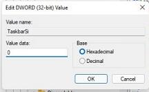 Win11任务栏设置成小号操作方法