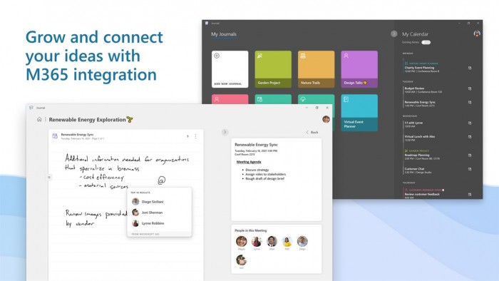 微软车库项目Journal已转正 更新匹配Win11 UI