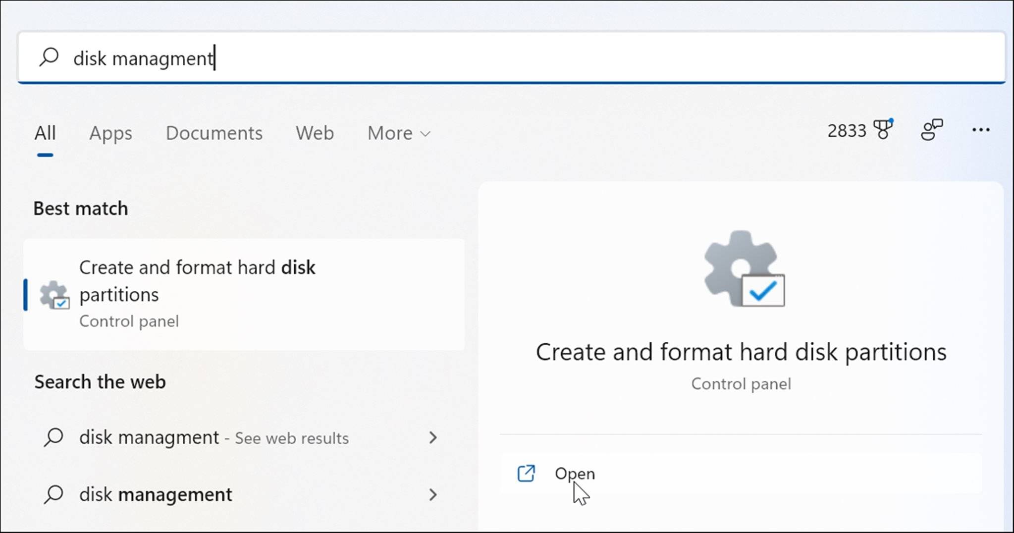 Win11系统怎么打开磁盘管理？