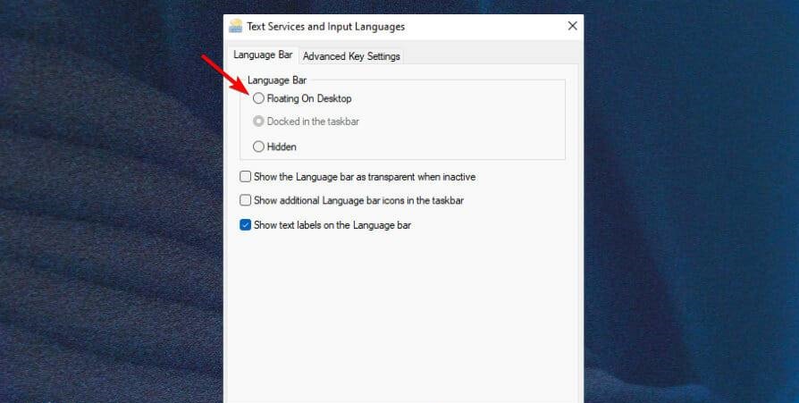 Win11系统将语言栏添加到我的任务栏方法