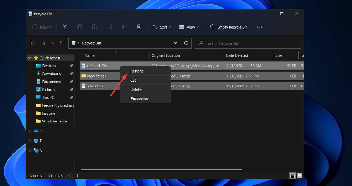 Win11系统怎么恢复被删除的文件？