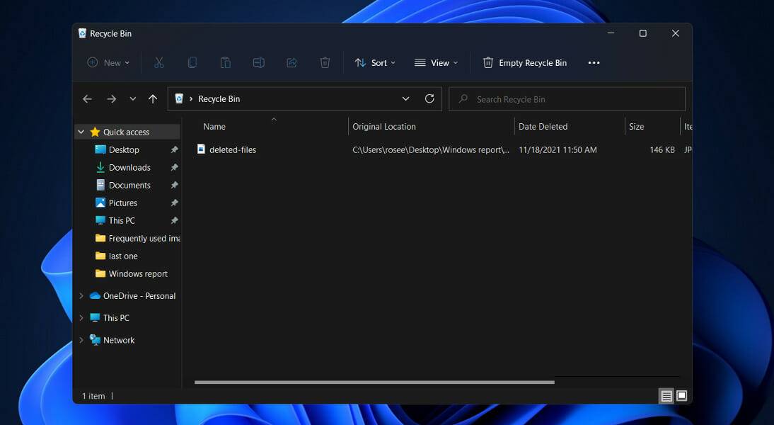 Win11系统怎么恢复被删除的文件？