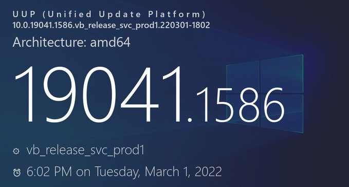 微软Win10推送3月累计更新KB5011487(19044.1586)补丁发布!