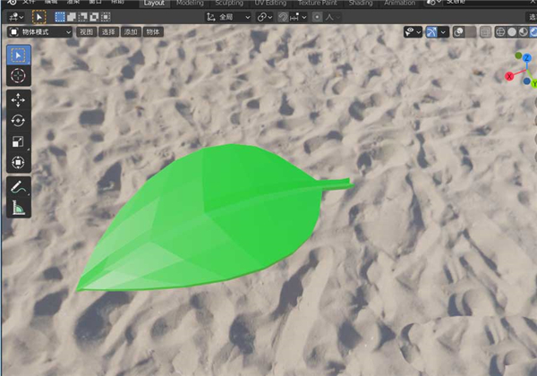 Blender快速建模一片绿树叶的详细步骤