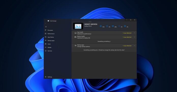 微软Win11全新任务管理器更多功能曝光：支持App健康、电池健康等！