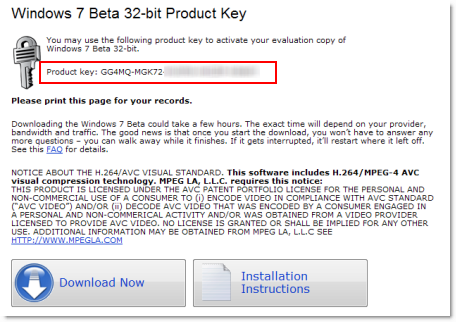 免费激活win7密钥