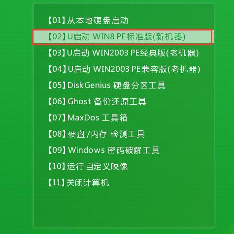 U启动U盘启动盘安装Win8的方法