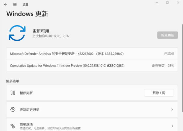 微软最新Win11 22538.1010(KB5010882)预览版来了！