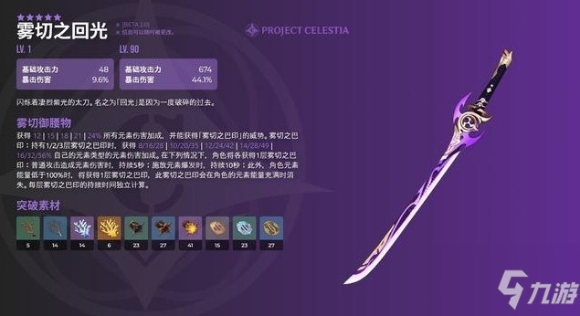 《原神》雾切之回光突破材料大全 雾切之回光突破材料位置在哪里_原神