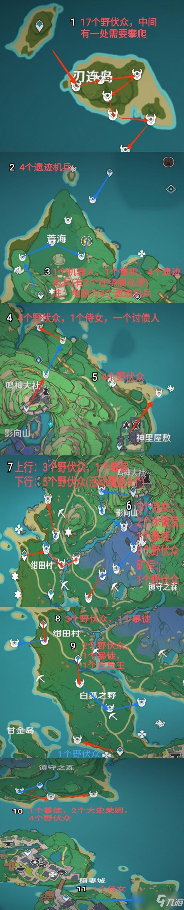 《原神》稻妻锄大地路线图文教程图_原神